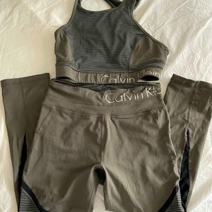 Calvin Klein Army Green Leggings set